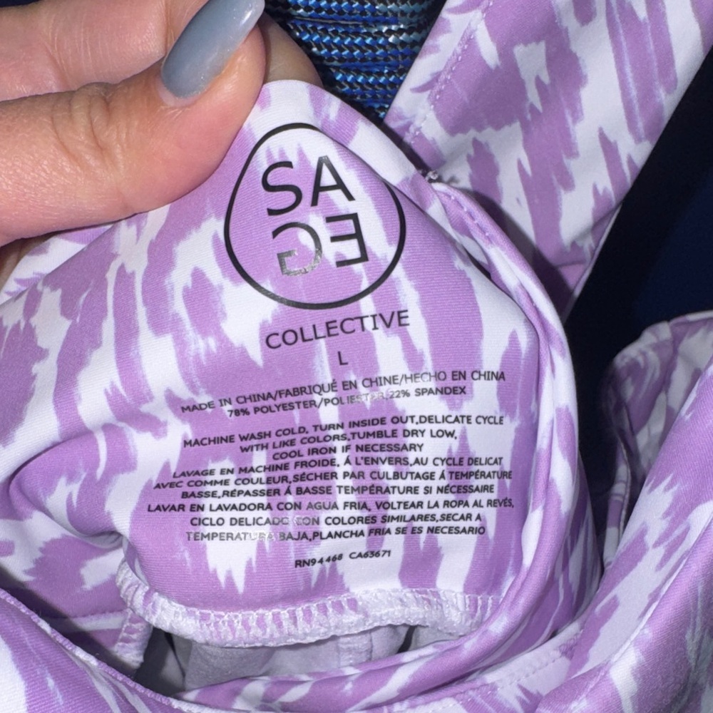Sage Collective- Purple Leopard Print Women's Romper Size Medium - Picture 5 of 12